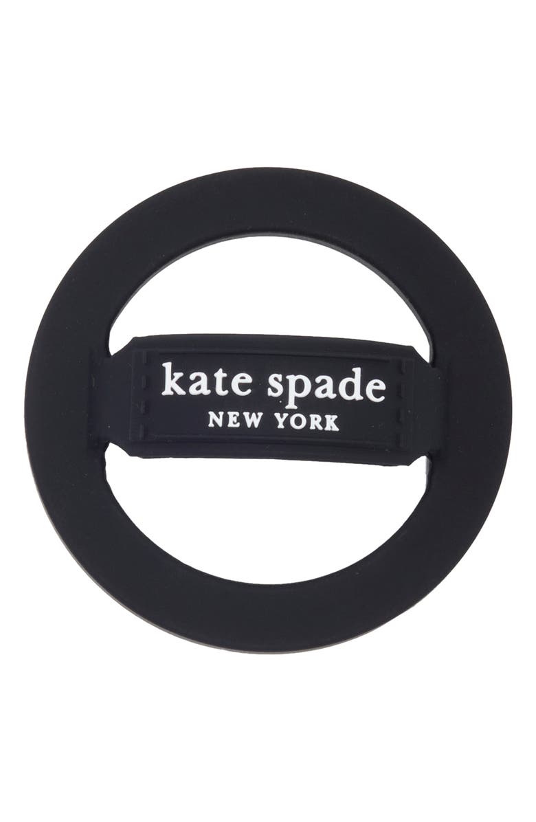 Kate Spade New York black magnetic loop grip, Main, color, 