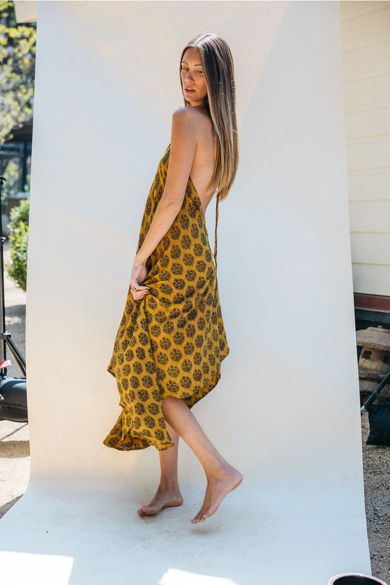 Classic Silk Dress Ringo, Alternate, color, Yellow