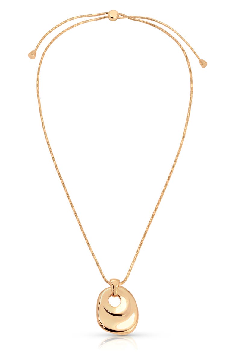 Liquid Pendant Necklace, Main, color, GOLD