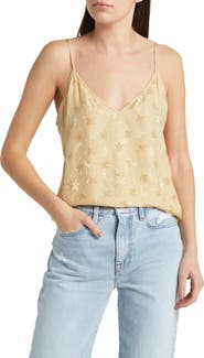 FRAME Floral Silk Jacquard Camisole
