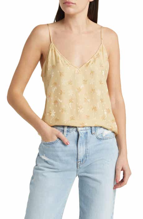 FRAME Floral Silk Jacquard Camisole