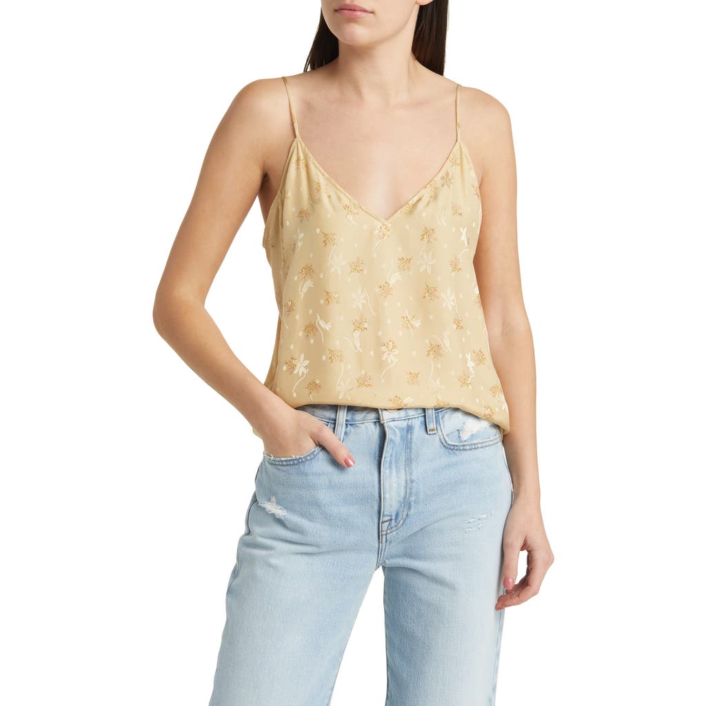FRAME FRAME FLORAL SILK JACQUARD CAMISOLE