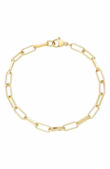 Adornia Tarnish Resistant 18K Gold Plated Paper Clip Chain Bracelet