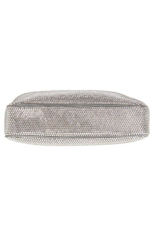 Balenciaga Mini Rodeo Crystal Embellished Leather Sling Pouchette In 1232 Smoke Grey