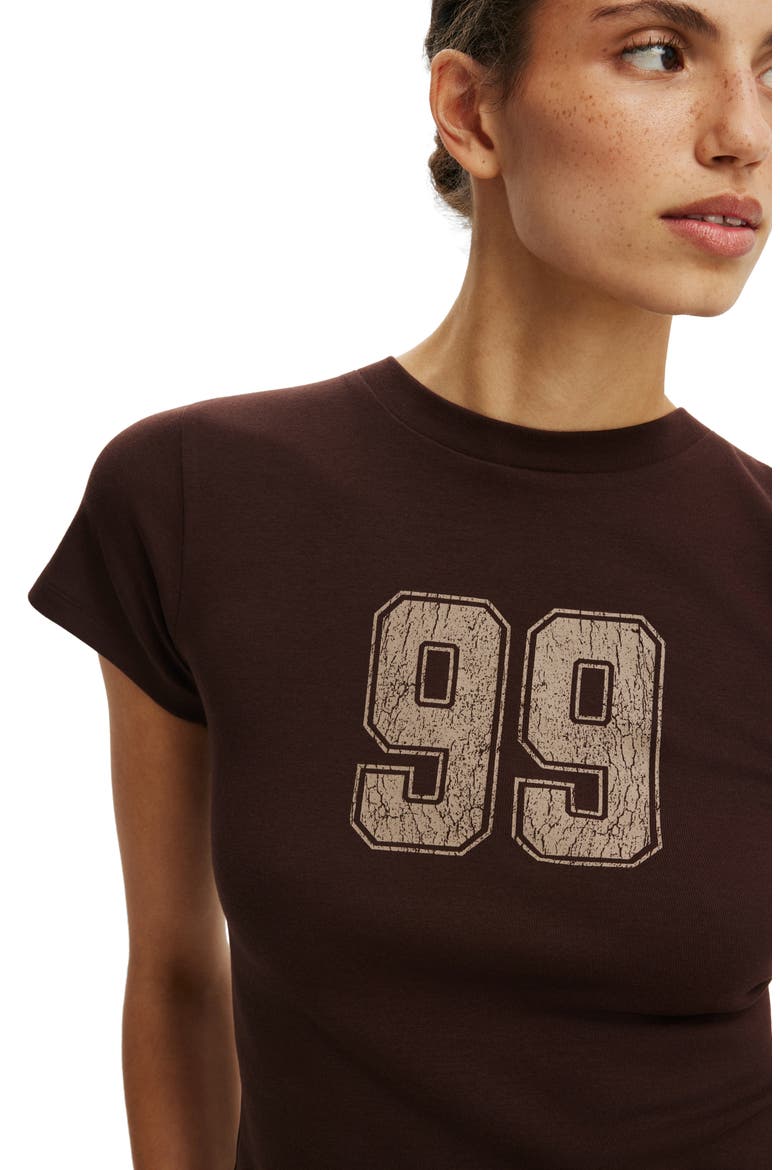Women's The Tiny Graphic Tee, Alternate, color, 99  Dark Oak