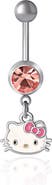 Hello Kitty Crystal Belly Button Ring