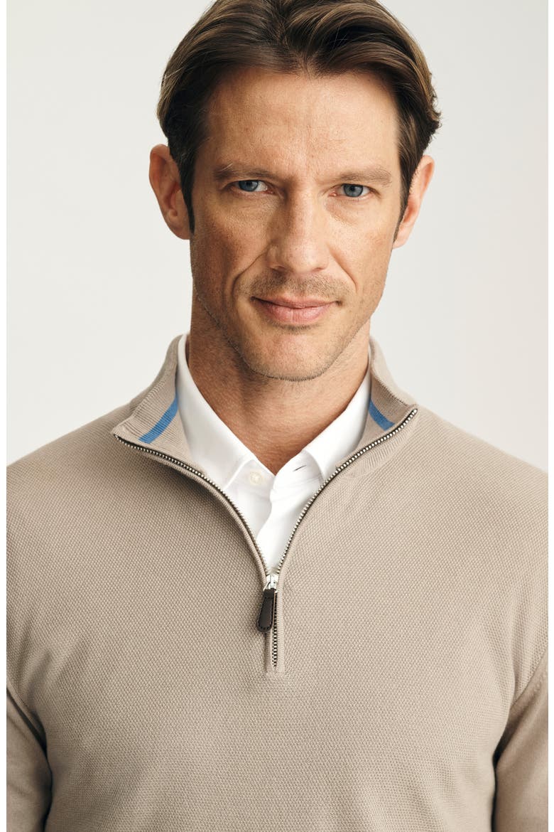 Textured Quarter Zip Sweater, Alternate, color, FALLEN ROCK