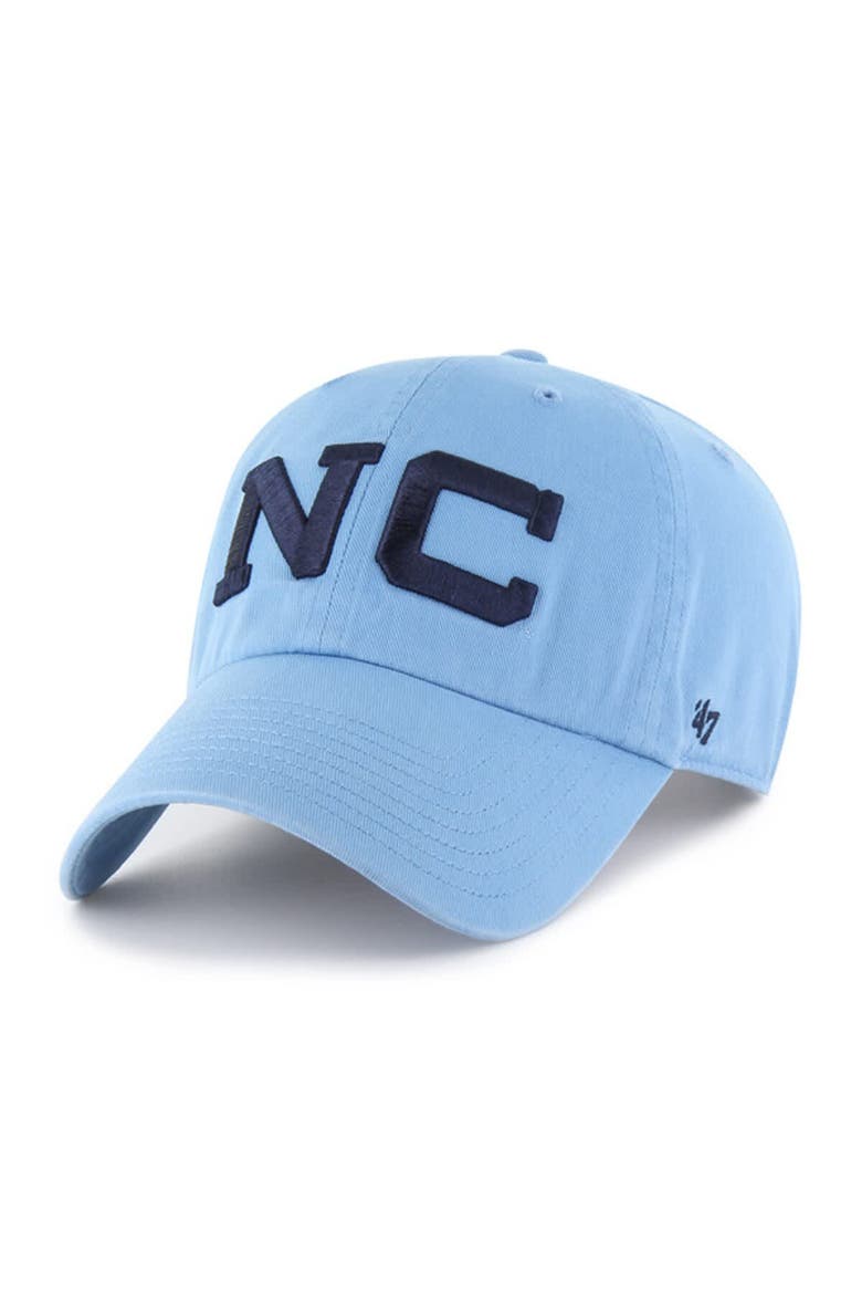 Men's '47 Carolina Blue North Carolina Tar Heels Vault Clean Up Adjustable Hat, Main, color, Light Blue