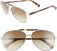 Longchamp Le Pliage 61mm Aviator Sunglasses