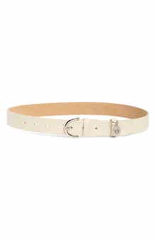 Sam Edelman Croc Embossed Faux Leather Belt