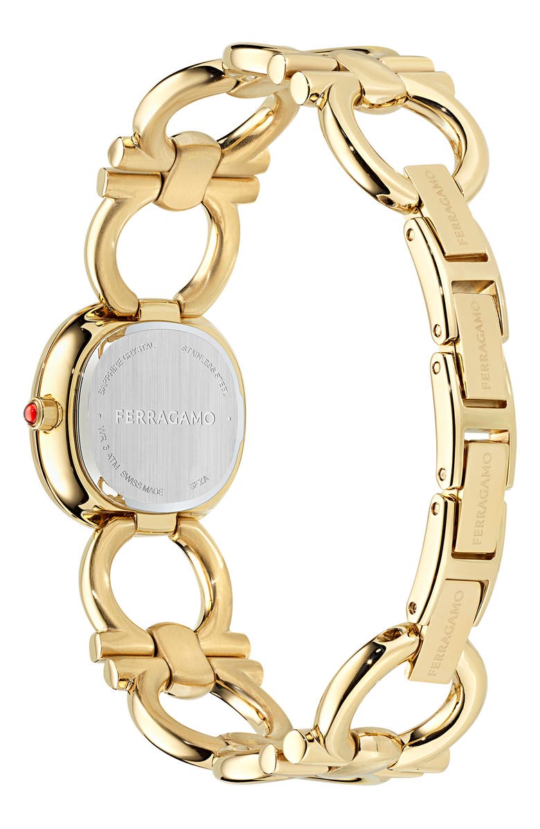 FERRAGAMO Double Gancini Bracelet Watch, 25mm, Alternate, color,