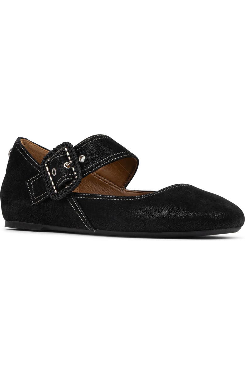 Donald Pliner Lavana Buckle Ballet Flat, Main, color, Black