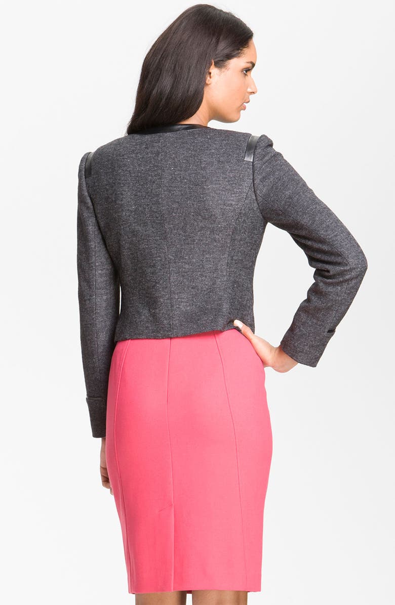 Halogen<sup>®</sup> Faux Leather Trim Jacket, Alternate, color, 