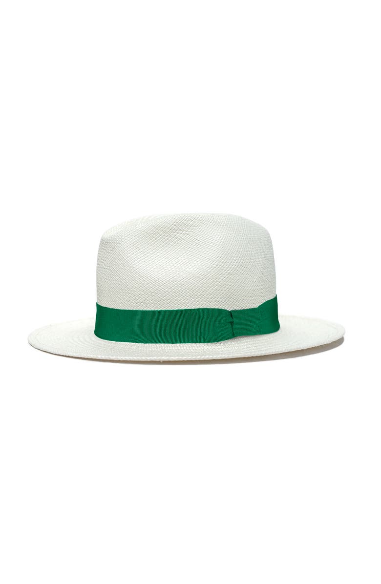Lastelier Panama green straw hat, Main, color, Green