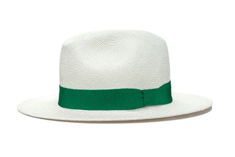 Panama green straw hat