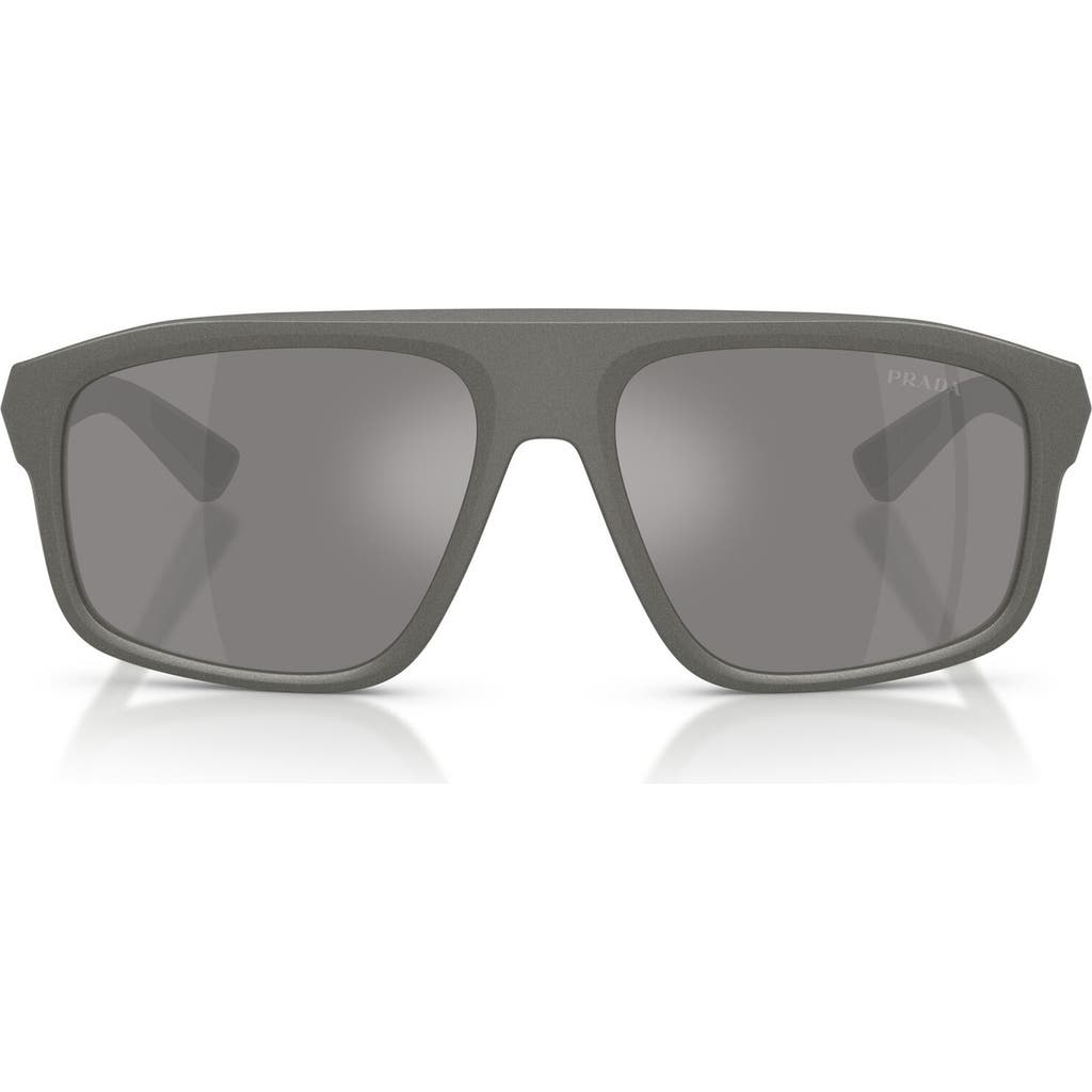 Prada Linea Rossa 59mm Shield Sunglasses In Gray