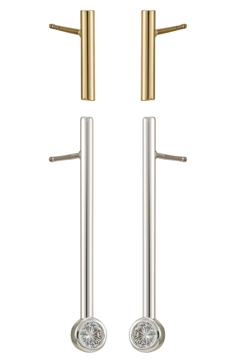 Vince Camuto Set of 2 Assorted Earrings, Alternate, color, Gold/Silver