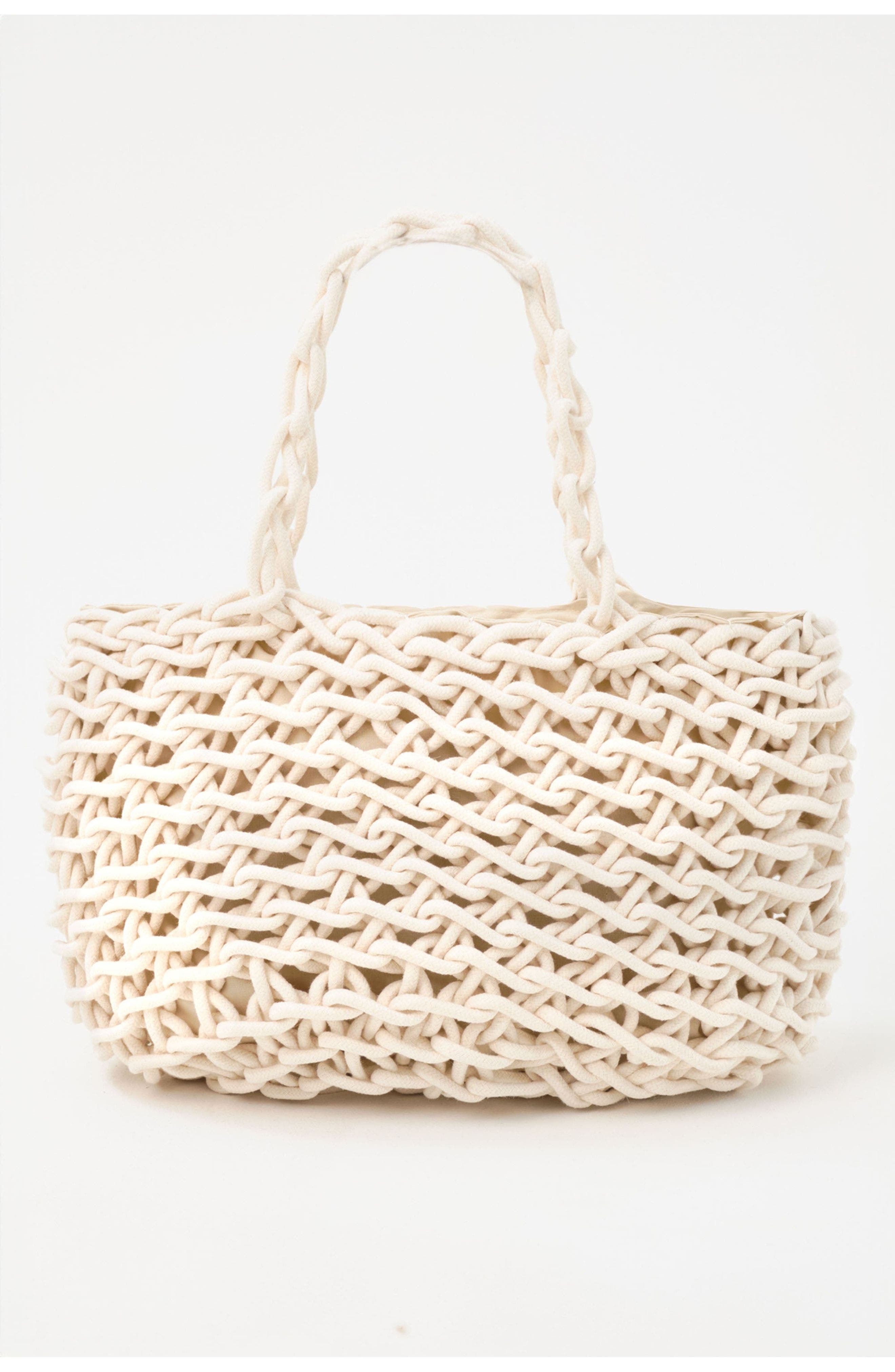 LAMARQUE Jolana | Braided Tote Bag, Alternate, color, Bone