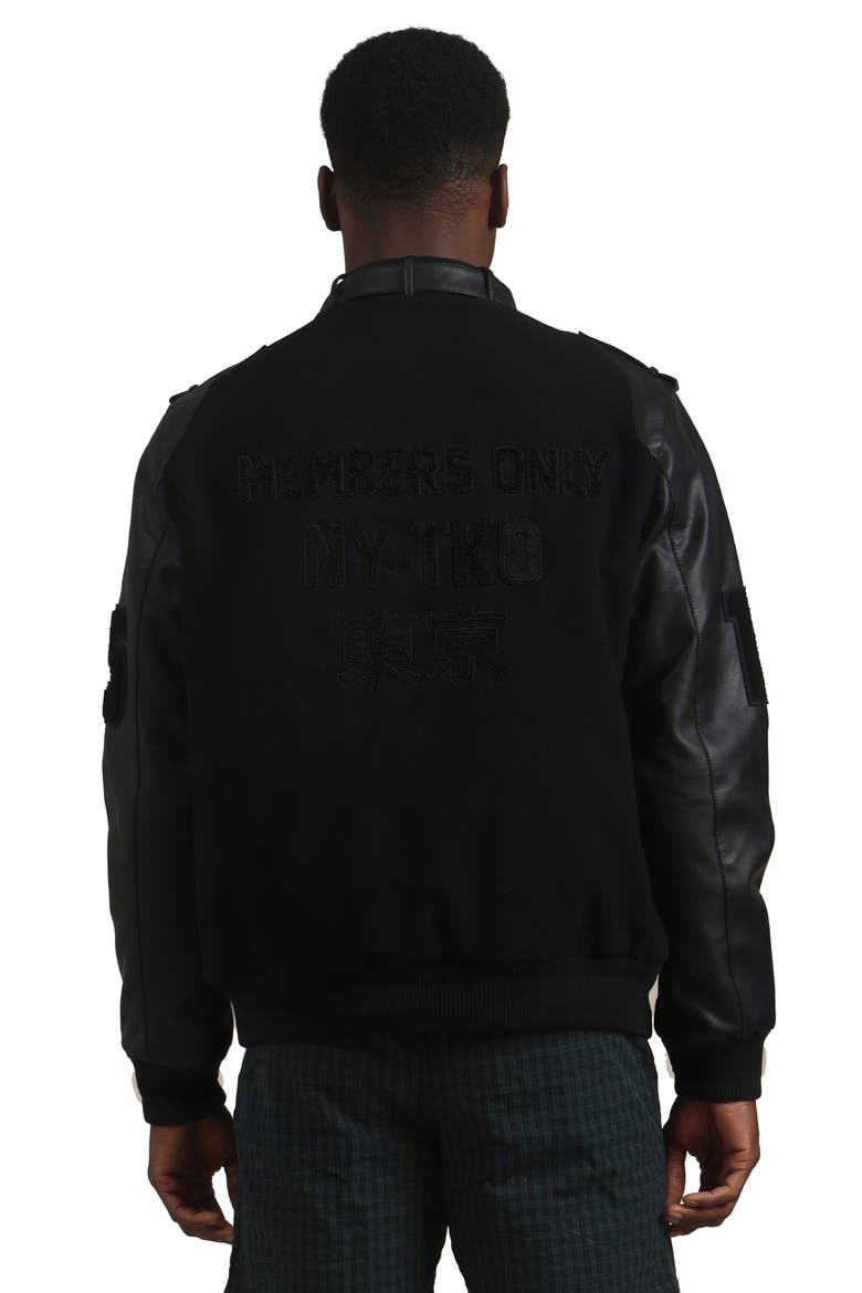 Men's Varsity Jacket, Alternate, color, Black