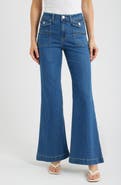 1822 Denim Belle Patch Pocket Relaxed Flare Jeans