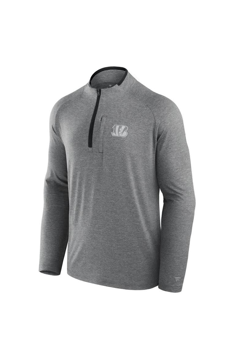 Unisex Fanatics Charcoal Cincinnati Bengals Front Office Performance Primary Quarter-Zip Jacket, Alternate, color, Charcoal
