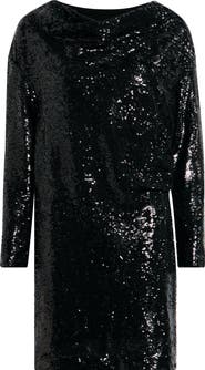 BOSS Ebiba Sequin Long Sleeve Dress