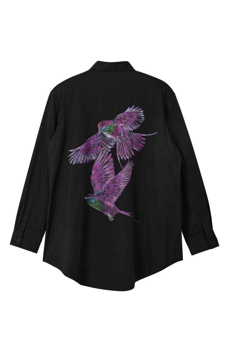 Y-3 Graphic Button-Up Shirt, Alternate, color, 