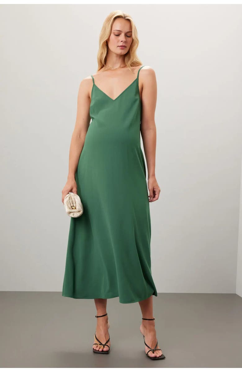 Emilia George Victoria Slip Dress, Main, color, Green
