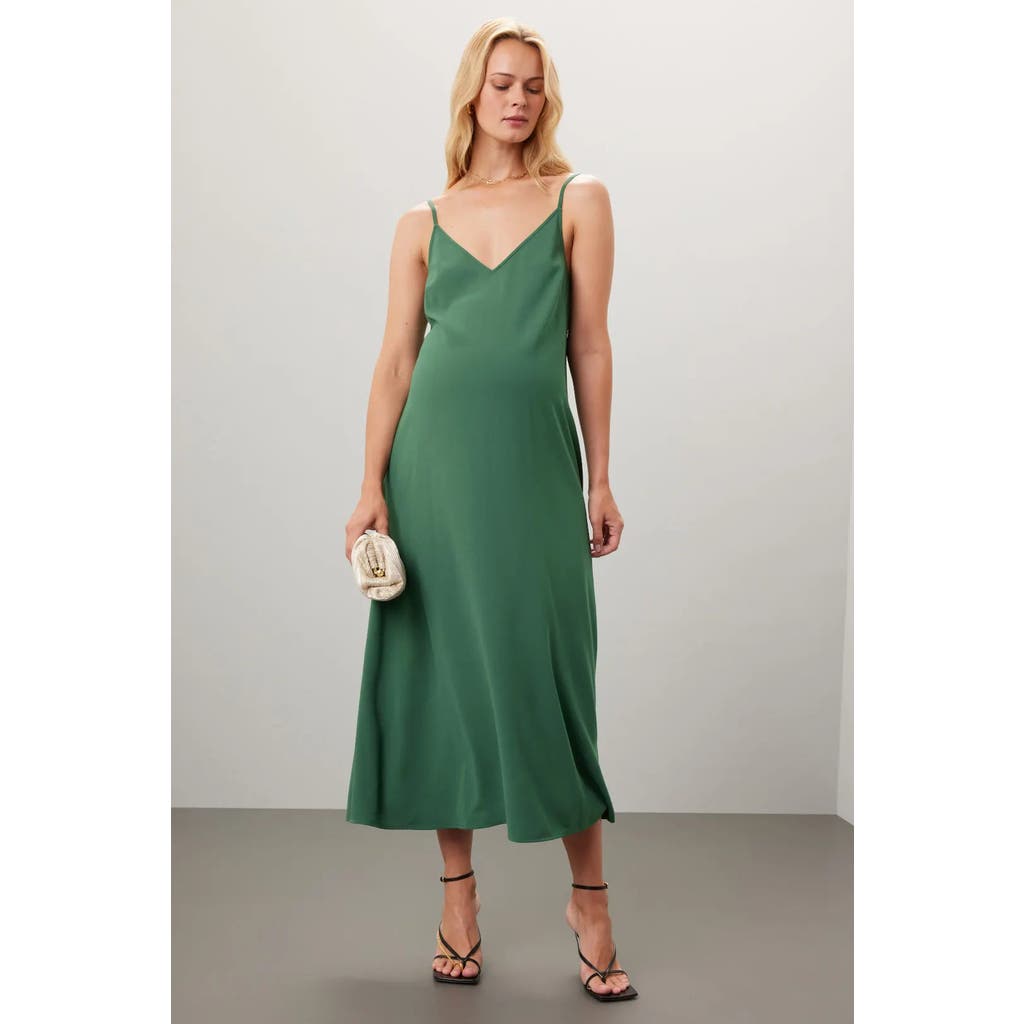 Emilia George Victoria Slip Dress In Green