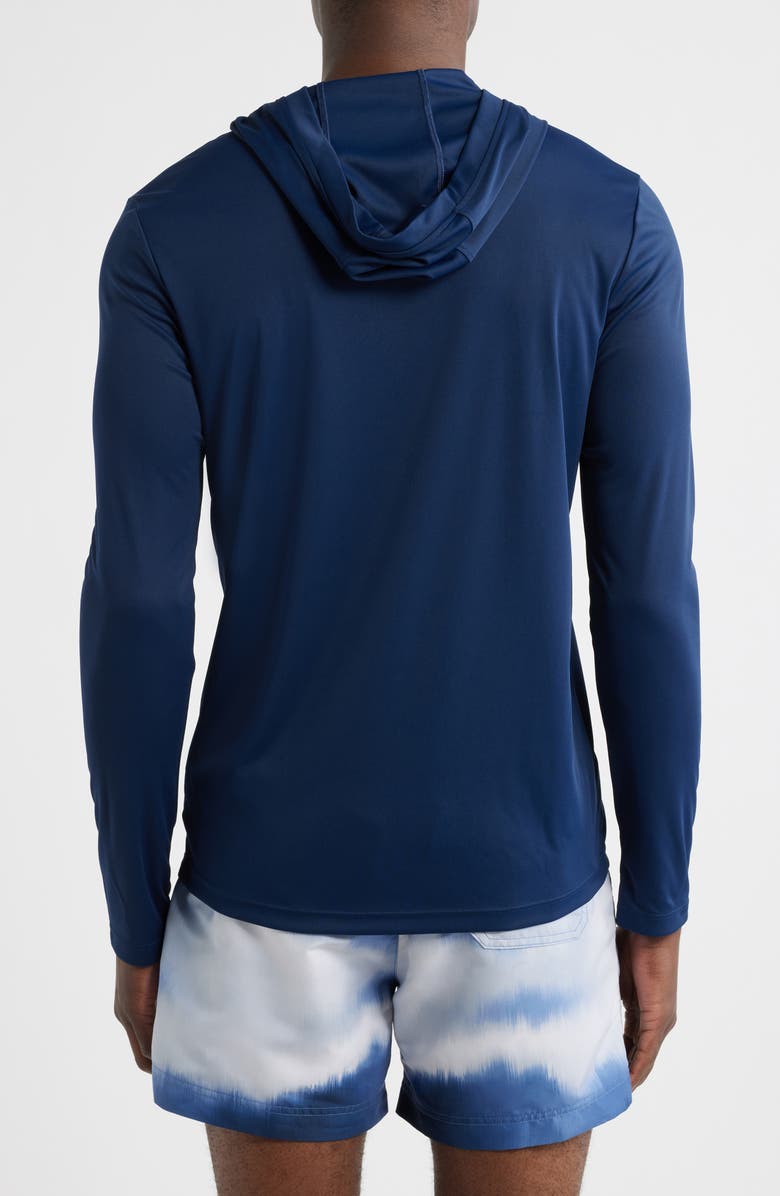 BOSS Hooded Long Sleeve Rashguard, Alternate, color, Navy