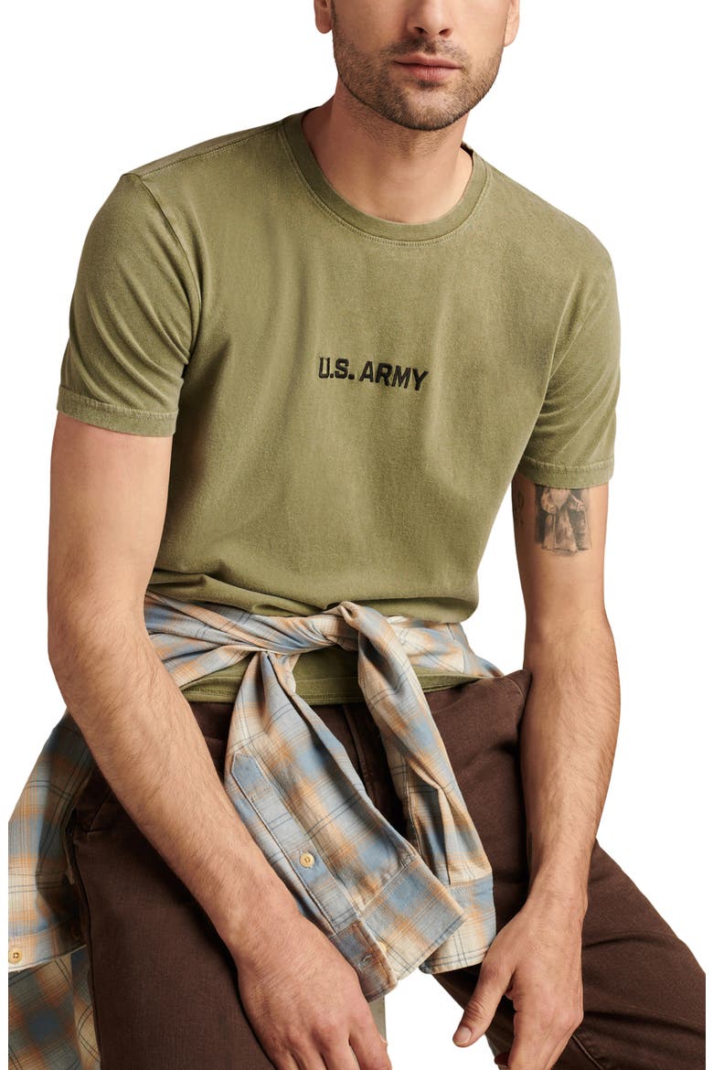 Embroidered Army Logo T-Shirt, Alternate, color, FOUR LEAF CLOVER