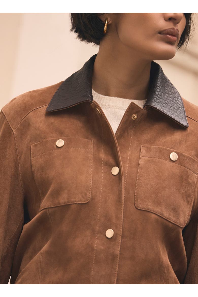Suede Barn Jacket, Alternate, color, Tan