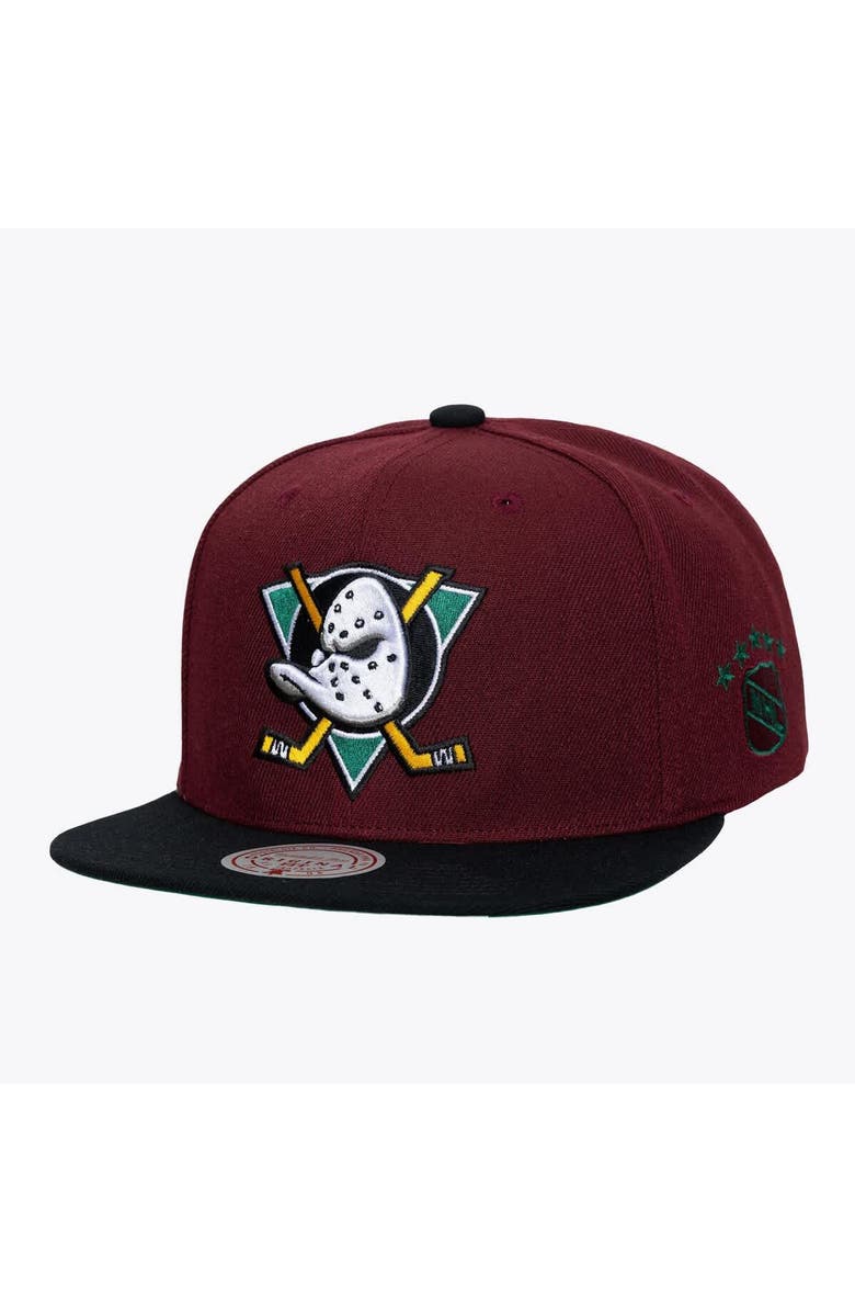 Mitchell & Ness Men's Mitchell & Ness Maroon Anaheim Ducks Legendary Home Snapback Hat, Main, color, Maroon