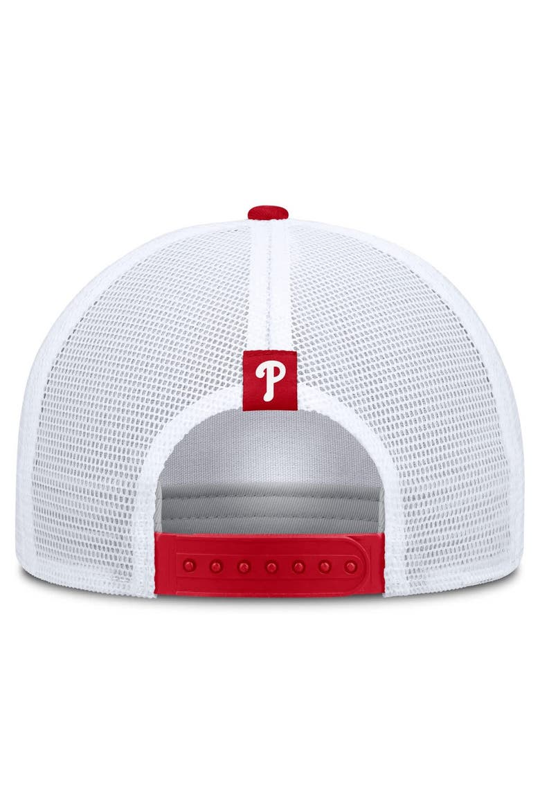 Men's Nike  Khaki/Red Philadelphia Phillies Rise A-Frame Trucker Adjustable Hat, Alternate, color, Khaki