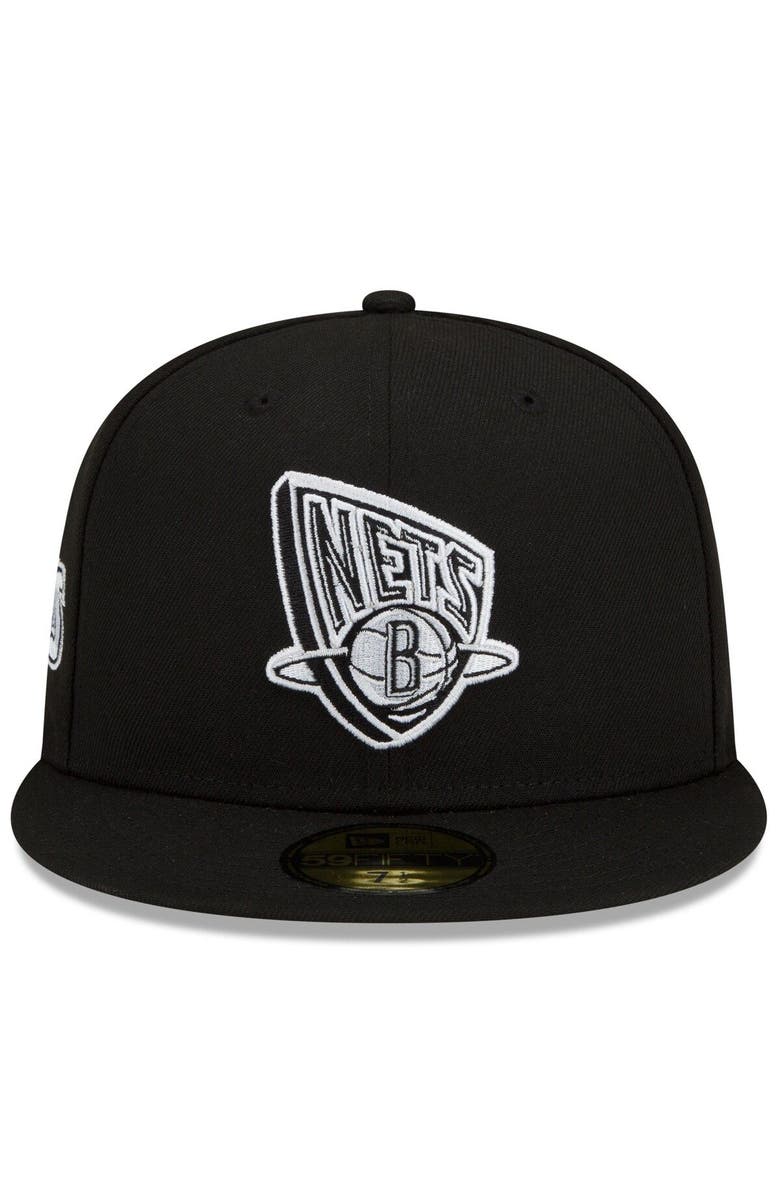 New Era Men's New Era Black/White Brooklyn Nets 2021/22 City Edition Alternate 59FIFTY Fitted Hat, Alternate, color, 