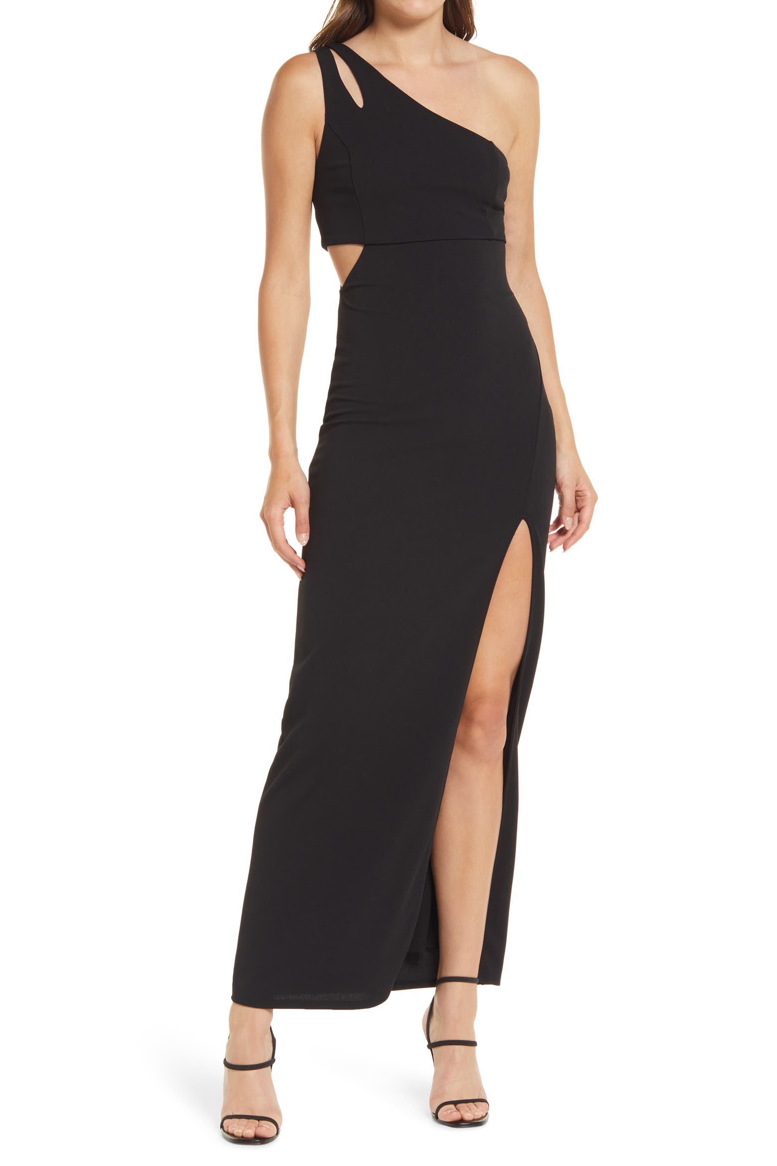 Lulus Simply Beautiful One Shoulder Column Gown (Women) | Nordstromrack
