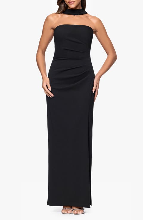 Drape Scuba Cocktail Dress