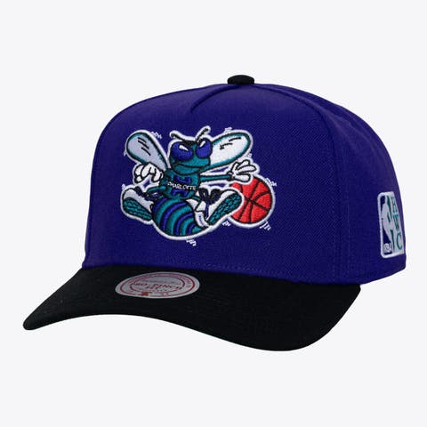 Men's Mitchell & Ness  Purple Charlotte Hornets Legendary Home Pro Pinch Snapback Hat