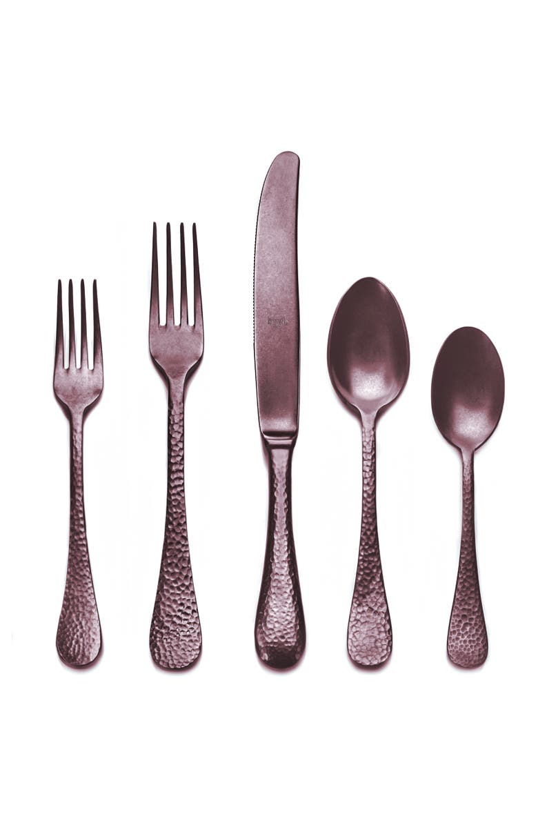 Mepra Epoque Flatware Set - 5 Pieces, Main, color, Pewter Bronze