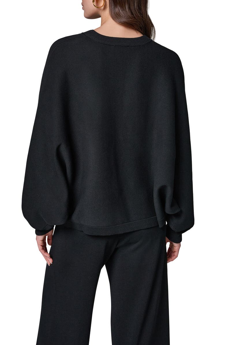 Donna Karan New York Dolman Sleeve Milano Knit Sweater, Alternate, color, Black