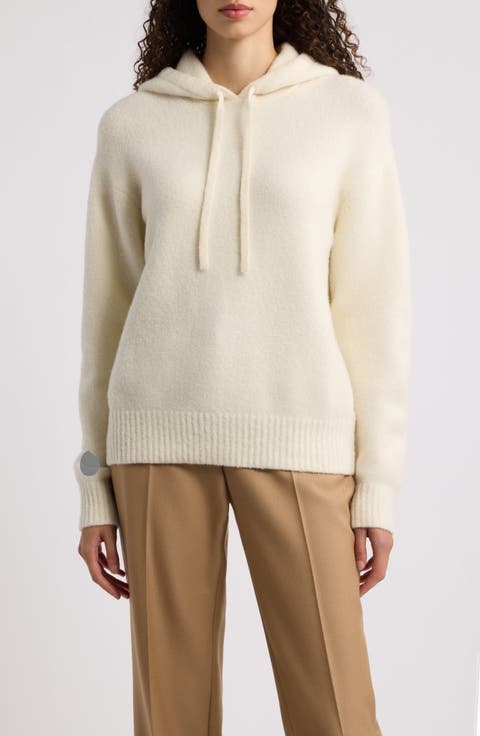 Merino Wool & Cashmere Blend Boucle Hoodie