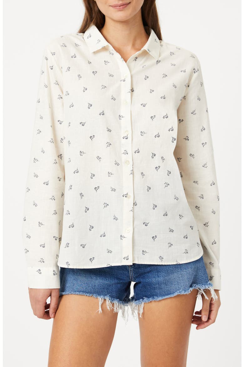 Floral Cotton Button-Up Shirt, Main, color, SIMPLE FLOWER PRINT