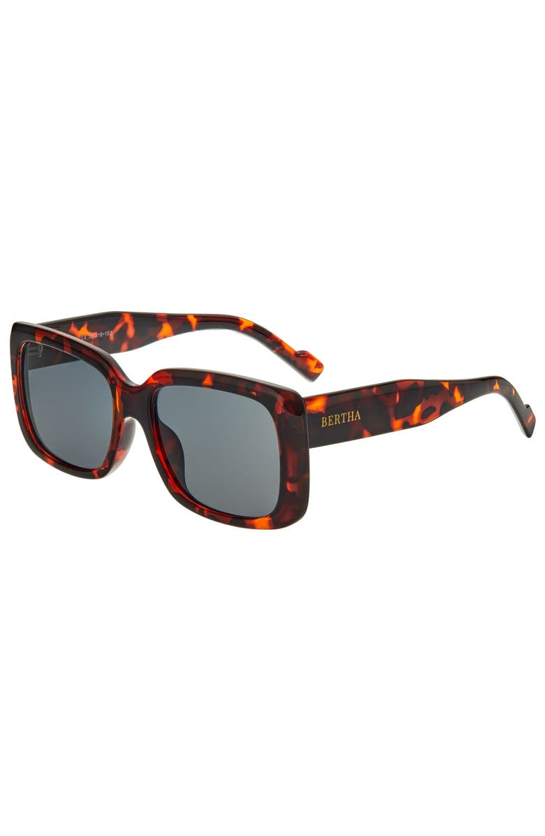 BERTHA Wendy Polarized Sunglasses, Main, color, Tortoise/Black