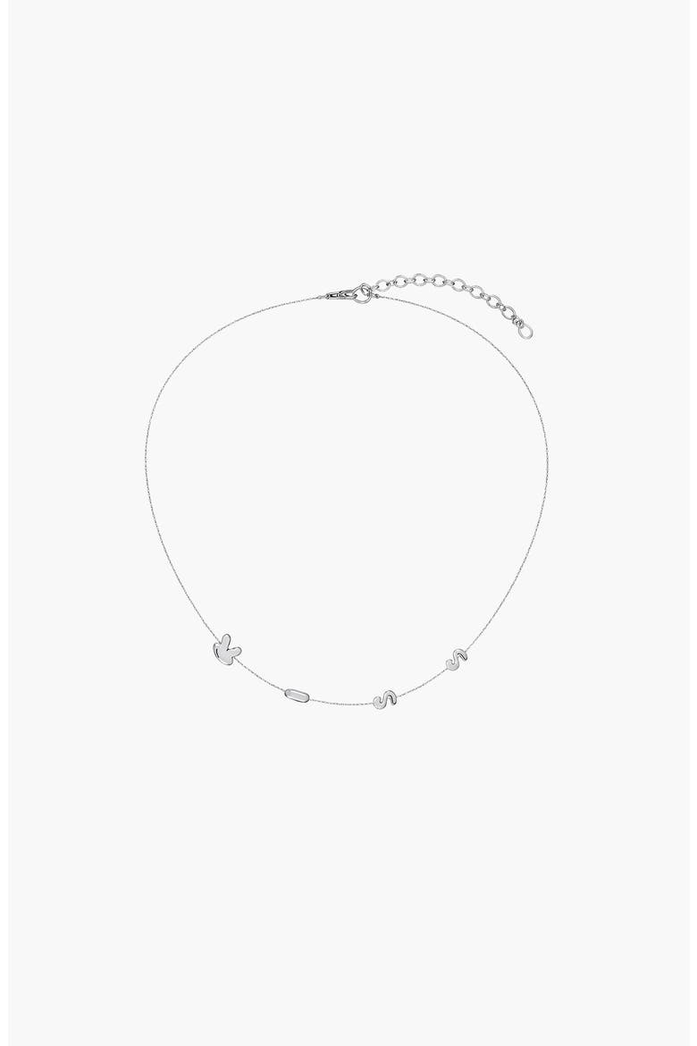 Kiss Necklace in Silver, Alternate, color, Silver