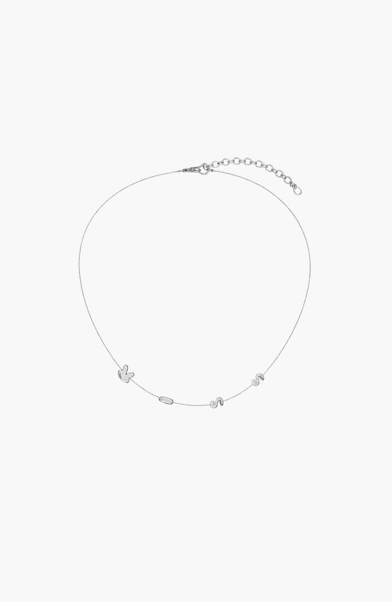 YOJ Kiss Necklace in Silver, Alternate, color, Silver