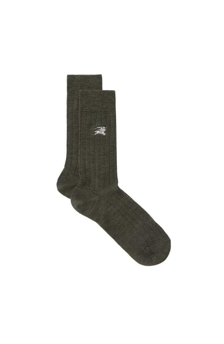 Burberry Wool Blend Socks, Alternate, color, Green