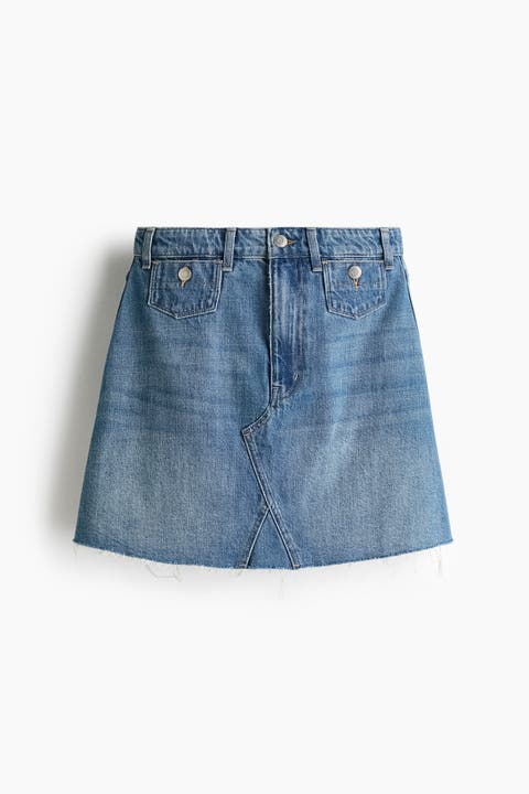 A-line Denim Skirt