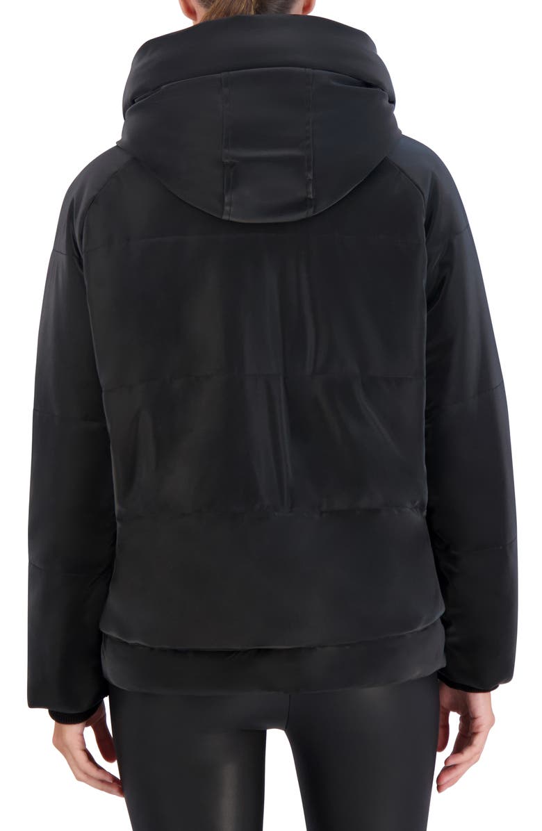 Ookie & Lala Utility Hooded Jacket with Faux Fur Lining, Alternate, color, Black