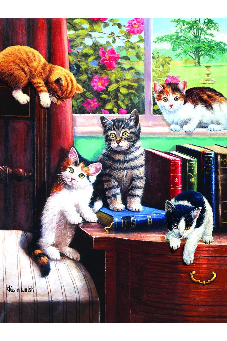 Playtime in the Study 500 piece Jigsaw Puzzle for Adults, Main, color, Multicolor