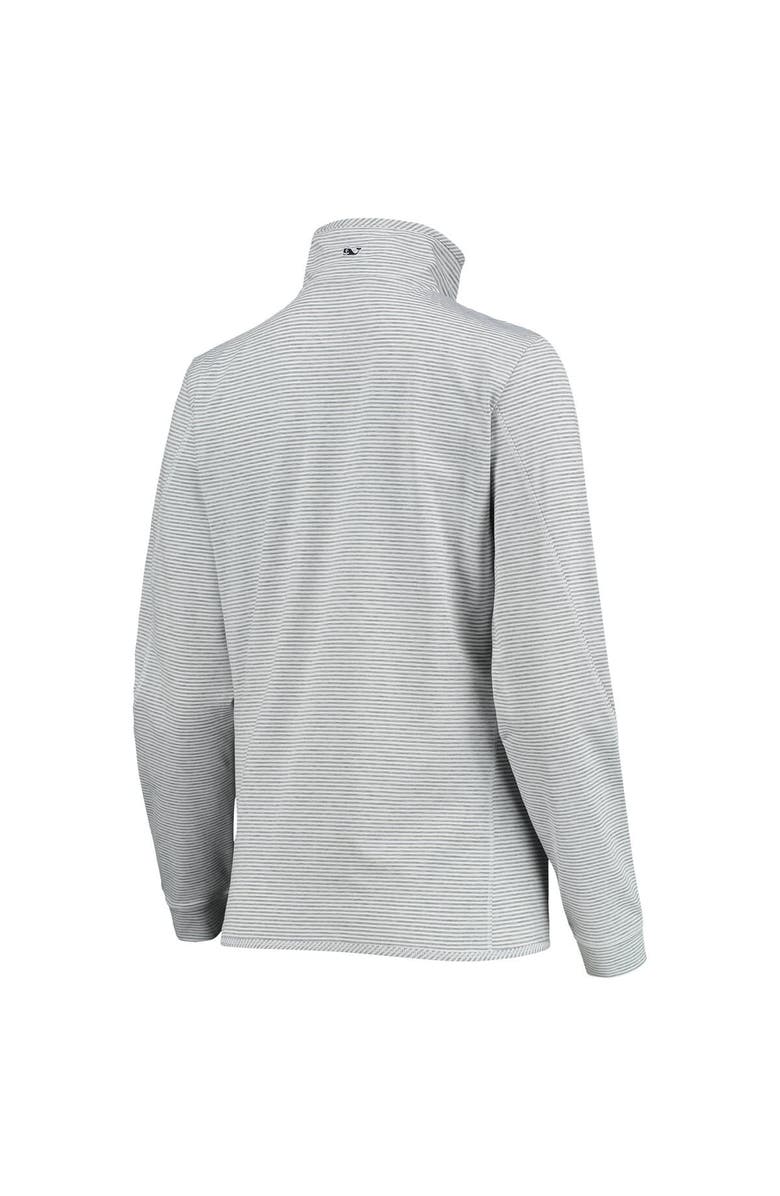 vineyard vines Women's Vineyard Vines Heather Gray New York Giants Sankaty Shep Half-Zip Pullover Top, Alternate, color, 